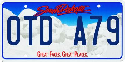 SD license plate 0TDA79