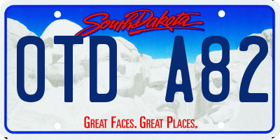 SD license plate 0TDA82
