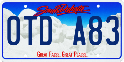 SD license plate 0TDA83
