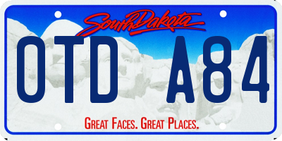 SD license plate 0TDA84