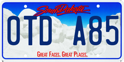 SD license plate 0TDA85