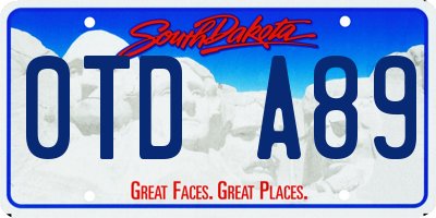 SD license plate 0TDA89