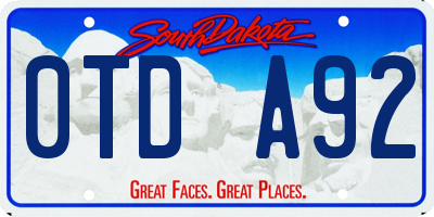 SD license plate 0TDA92