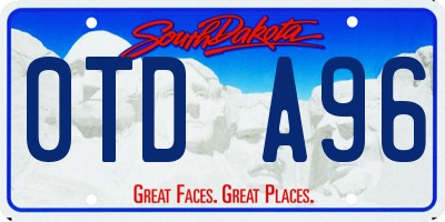 SD license plate 0TDA96