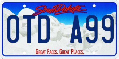 SD license plate 0TDA99
