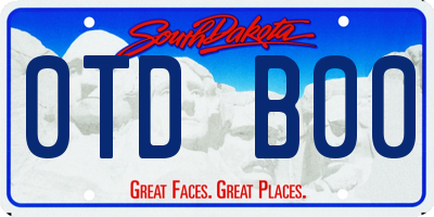 SD license plate 0TDB00