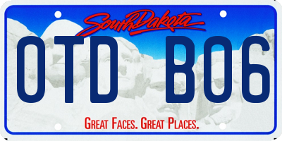 SD license plate 0TDB06
