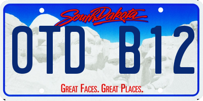 SD license plate 0TDB12