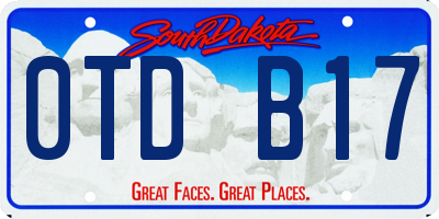 SD license plate 0TDB17