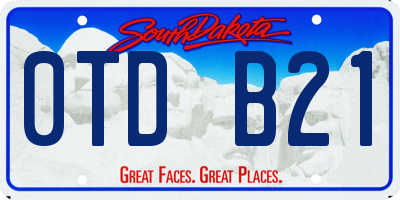 SD license plate 0TDB21