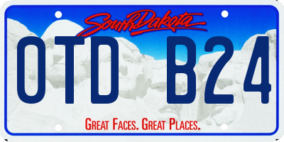 SD license plate 0TDB24