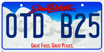 SD license plate 0TDB25