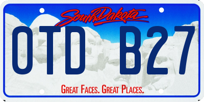 SD license plate 0TDB27