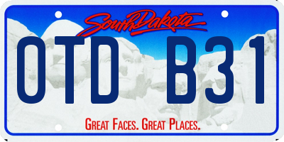 SD license plate 0TDB31