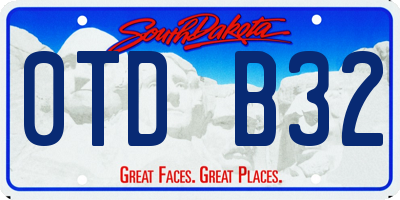 SD license plate 0TDB32