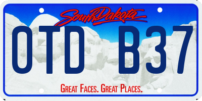 SD license plate 0TDB37