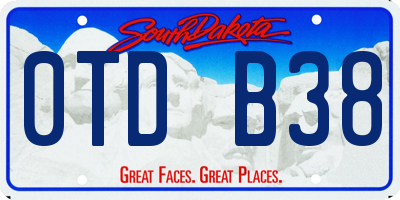 SD license plate 0TDB38