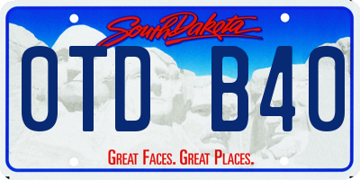 SD license plate 0TDB40