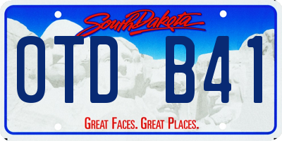 SD license plate 0TDB41