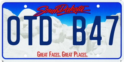 SD license plate 0TDB47