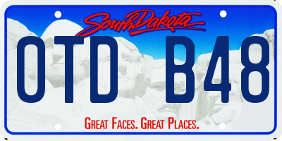 SD license plate 0TDB48