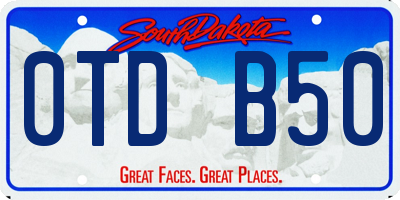 SD license plate 0TDB50