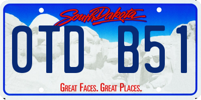 SD license plate 0TDB51
