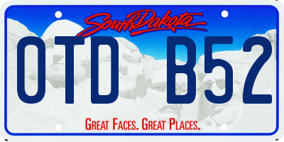 SD license plate 0TDB52