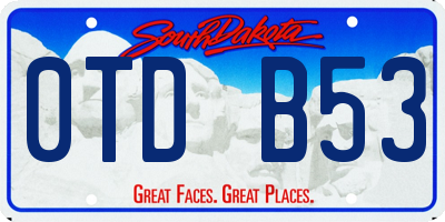 SD license plate 0TDB53