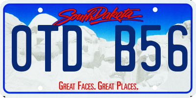 SD license plate 0TDB56