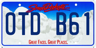 SD license plate 0TDB61