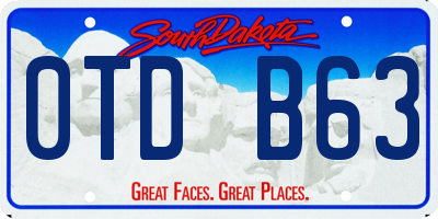 SD license plate 0TDB63