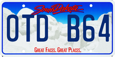 SD license plate 0TDB64