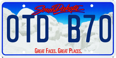 SD license plate 0TDB70
