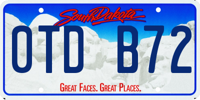 SD license plate 0TDB72