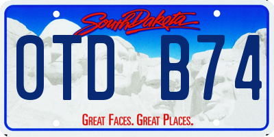 SD license plate 0TDB74