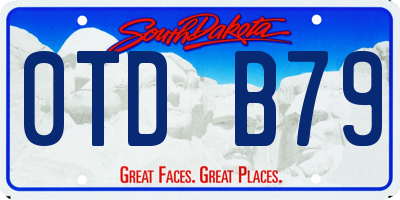 SD license plate 0TDB79