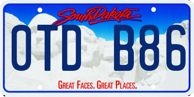 SD license plate 0TDB86