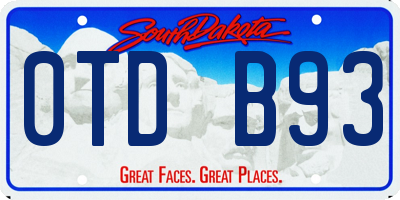 SD license plate 0TDB93