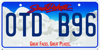 SD license plate 0TDB96
