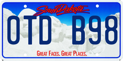 SD license plate 0TDB98