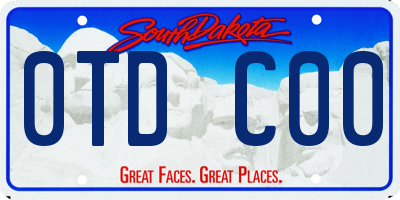 SD license plate 0TDC00