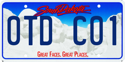 SD license plate 0TDC01