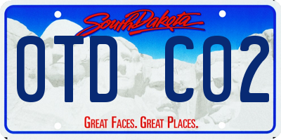 SD license plate 0TDC02