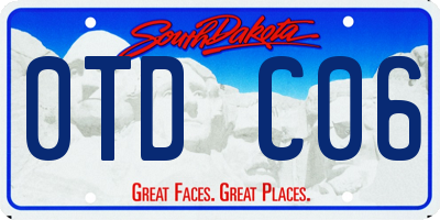 SD license plate 0TDC06