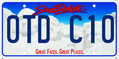 SD license plate 0TDC10