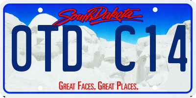 SD license plate 0TDC14