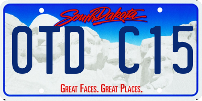 SD license plate 0TDC15
