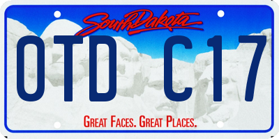 SD license plate 0TDC17