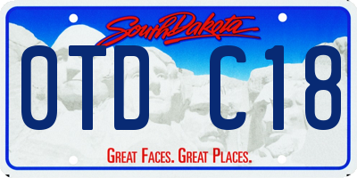 SD license plate 0TDC18